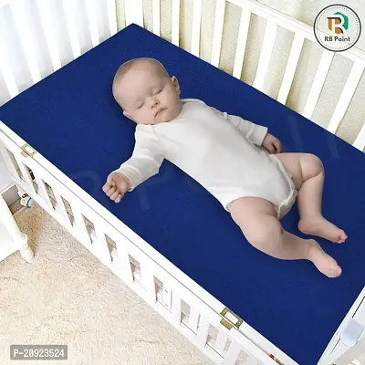 Sleeping Mattress Protector Child Infants Dry Bed Protector Baby Mats Waterproof Sheet for Born Bed Protector Soft Foam 0-12 Months Baby Small Size 70cm x 50 cm Combo of 2-thumb2