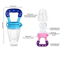 Stainless Steel Feeding Bottle, Food Feeder for Baby/Infants- Nipple-Food Grade Silicon Feeder BPA Free Pack 2-thumb4