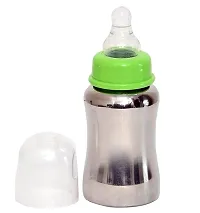 RB POINT Stainless Steel Baby Feeding Bottle for Kids Steel Feeding Bottle for Milk and Baby Drinks Zero Percent Plastic No Leakage (140 ML)-thumb1