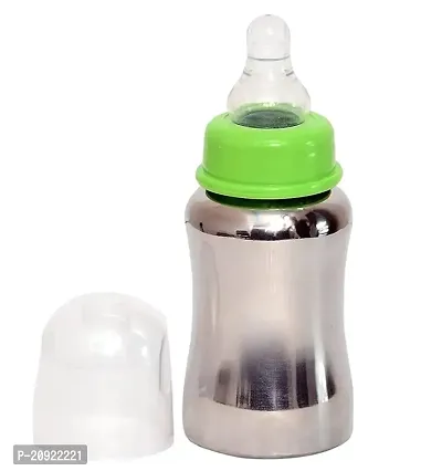 RB POINT Stainless Steel Baby Feeding Bottle for Kids Steel Feeding Bottle for Milk and Baby Drinks Zero Percent Plastic No Leakage (140 ML)-thumb2
