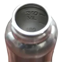 RB POINT Regular Stainless Steel Baby Feeding Bottles (140 ML Mirror Finish Plain Silver) with Plastic Travel Cap, Nipple-thumb2