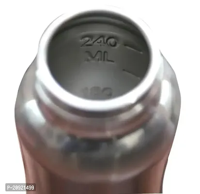 RB POINT Regular Stainless Steel Baby Feeding Bottles (140 ML Mirror Finish Plain Silver) with Plastic Travel Cap, Nipple-thumb3