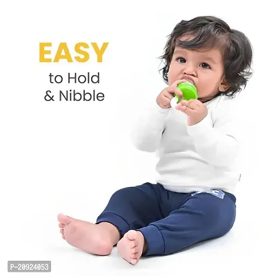 RB POINT Baby Safe Silicone Squeeze Fresh Food Feeder Bottle with Food Dispensing Spoon, Infant Food Nibbler Teething Toy Feeding Pacifier, Food Feeder Combo Pack of 2-thumb2