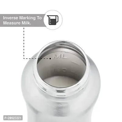 RB POINT Stainless Steel Baby Feeding Bottle for Kids/Steel Feeding Bottle for Milk and Baby Drinks Zero Percent Plastic No Leakage (Pack of 1, 240 ML)-thumb5