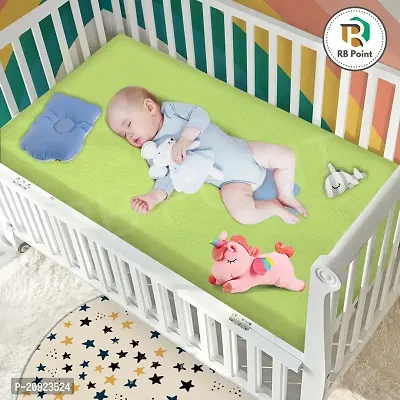 Sleeping Mattress Protector Child Infants Dry Bed Protector Baby Mats Waterproof Sheet for Born Bed Protector Soft Foam 0-12 Months Baby Small Size 70cm x 50 cm Combo of 2-thumb5