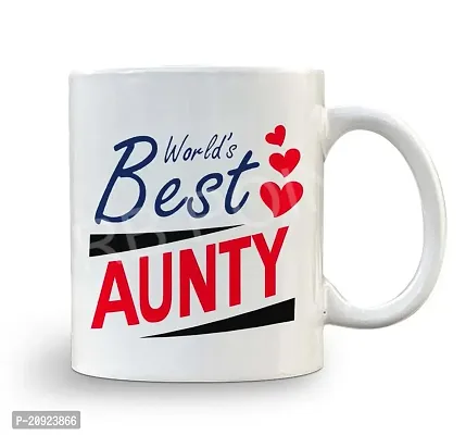 RB POINT Happy Anniversary Best Aunty Classic Stylish Coffee Mug Best Gift for Husband Wife, Lovers, Valentine's Day, Anniversary Gift Ceramic Coffee Mug