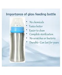 RB POINT Neck New Born Baby Feeding Bottle Made with High Grade Stainless Steel | Rust Free Feeding Bottle with Nipple | Leak Proof Baby Bottle 250 ml 1 pcs-thumb3