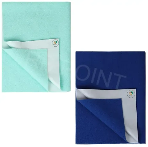 Combo of 2 Reusable Mat Sheet Water Proof/Extra Absorbent Dry Sheets/Bed Protector 100% Waterproof Cotton Material Skin Friendly Fabric Fast Urine Absorbent 70cm x 50 cm