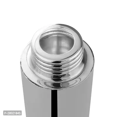 Regular Stainless Steel Baby Feeding Bottles (240 ML Mirror Finish Plain Silver) with Steel Travel Cap, Sipper and Nipple-thumb5