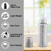 (240 ML, Pack of 2 Milk Bottle) Pure Stainless Steel Feeding Bottle with (240 ml) and Spout Sipper New Born Baby/Toddlers/Infants for Drinks//Milk/Water-thumb3