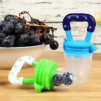 RB POINT Baby Safe Silicone Squeeze Fresh Food Feeder Bottle with Food Dispensing Spoon, Infant Food Nibbler Teething Toy Feeding Pacifier, Food Feeder Combo Pack of 2-thumb2