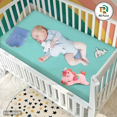 Combo of 2 Sleeping Mattress Protector Quickly Dry Super Soft, Reusable Mat and Absorbent Sheets. Mattress Protector (Size: 70cm x 50 cm) Waterproof Dry Sheet for Infants-thumb3
