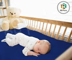 Dry Sheet is a Comfortable and Durable Baby Dry Sheet Made of 100% Leak-Proof Mattress Protector Navy Blue Color Medium Size 100x70cm-thumb4