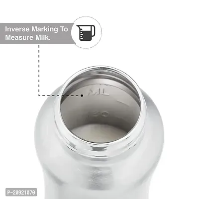 RB POINT Milk Feeding Bottle with Stainless-Steel  BPA-Free Sipper Nipple Absolute Light Weight Leakage Proof Easy Clean Design with Internal Marking ? Pack of 1 240 ML Bottle-thumb5