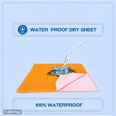 Baby Waterproof Rubber Sheet Quick Dry Bed Protector Waterproof Baby Cot Sheet (Medium (100cm x 70cm) 100% Reusable and antifungal-thumb3