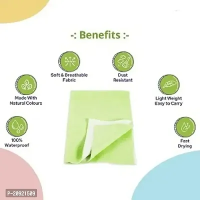 Child Infants Dry Bed Protector Baby Mats Waterproof Sheet for Born Bed Protector Soft Foam 0-12 Months Baby Medium Size 100cm x 70 cm Combo of 1-thumb2