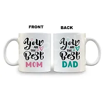 RB POINT 1 Piece Mothers Day/Fathers Day for Mom Dad, to The Best Dad Mom in The World Mug (Ceramic, 325 ml)-thumb3