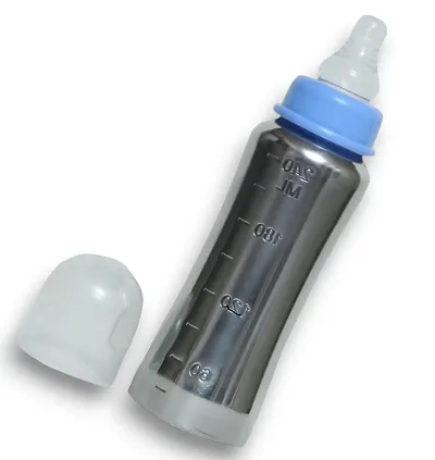 RB POINT Neck Steel Feeding Bottle (304 Grade) Pack of 1 pcs It is Bacteria and Scratch-Resistant