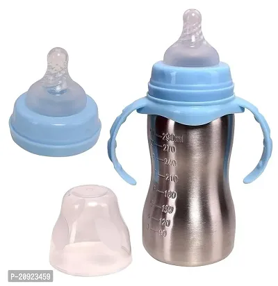 RB POINT Neck New Born Baby Feeding Bottle Made with High Grade Stainless Steel | Rust Free Feeding Bottle with Nipple | Leak Proof Baby Bottle 250 ml 1 pcs-thumb3