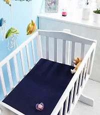 Dry Sheet is a Comfortable and Durable Baby Dry Sheet Made of 100% Leak-Proof Mattress Protector Navy Blue Color Medium Size 100x70cm-thumb2