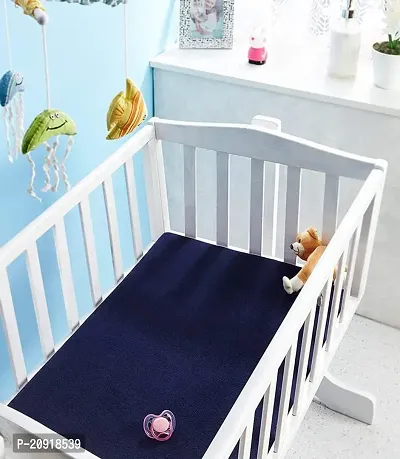 Dry Sheet is a Comfortable and Durable Baby Dry Sheet Made of 100% Leak-Proof Mattress Protector Navy Blue Color Medium Size 100x70cm-thumb3