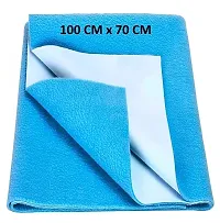 Baby Waterproof Rubber Sheet Quick Dry Bed Protector Waterproof Baby Cot Sheet (Medium (100cm x 70cm) 100% Reusable and antifungal-thumb1