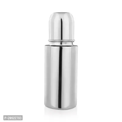 304 Stainless Steel Baby Feeding Bottle for Kids Steel Feeding Bottle for Milk and Baby Drinks Zero Percent Plastic No Leakage with Internal (240 ML)(Pack of 1)-thumb0