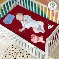 Waterproof  Washable Bed Sheet/Mattress Protection Sheet/Crib Sheet Medium/Bed Protector Cotton Soft Dry Sheet for Babies Mattress Protector Medium Size 100x70 Cm-thumb1