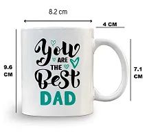 RB POINT 1 Piece Mothers Day/Fathers Day for Mom Dad, to The Best Dad Mom in The World Mug (Ceramic, 325 ml)-thumb4