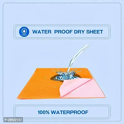 (Pack of 3) Crib Mattress Water Proof Bed Dry Sheets for Kids Baby Bed Protectors Mattress Protectors for New Born Children Bed Sheet Small Size 70cm x 50 cm-thumb2