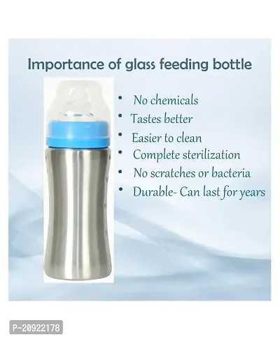 RB POINT Baby Baby Feeding Bottle in Stainless Steel rganic Kids High Grade Stainless Steel 2 in 1 Sipper and Feeding Bottle with Silicone Nipple for Babies-thumb4