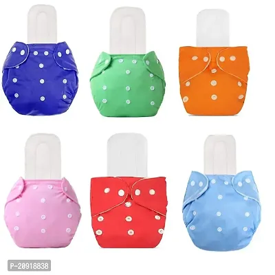 Pack of 6 Adorable and Affordable: Cotton Diapers for the Budget-Savvy Parent Reusable Cloth Diapers for Babies Diaper with Insert