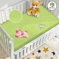 Sleeping Mattress Protector Child Infants Dry Bed Protector Baby Mats Waterproof Sheet for Born Bed Protector Soft Foam 0-12 Months Baby Small Size 70cm x 50 cm Combo of 2-thumb3