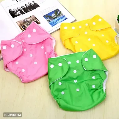 Pack of 2 Reusable Cloth Diapers for Babies - Eco-Friendly and Cost-Effective Diapering Solution for Modern Parents (Green+Pink)-thumb5