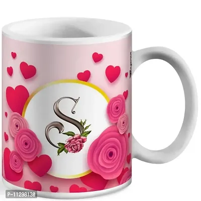 Letter S Alphabet Best Gift for Friends Whos Name Start with S , Special Birthday Gift for Girlfriend ,Boyfriend with Glossy Finish with Vibrant Print Ceramic Coffee Mug (11oz) 330ml Pack of 1
