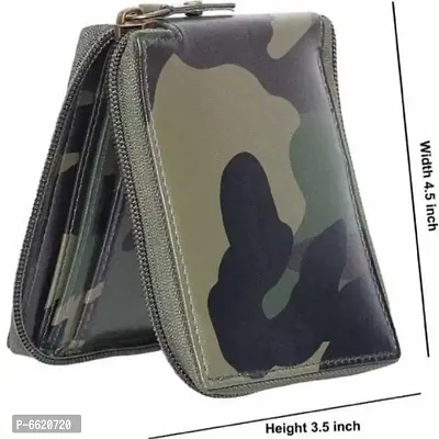 ARFA Classic  Multi-color Artificial Leather Mens Army Zipper Wallet-thumb3