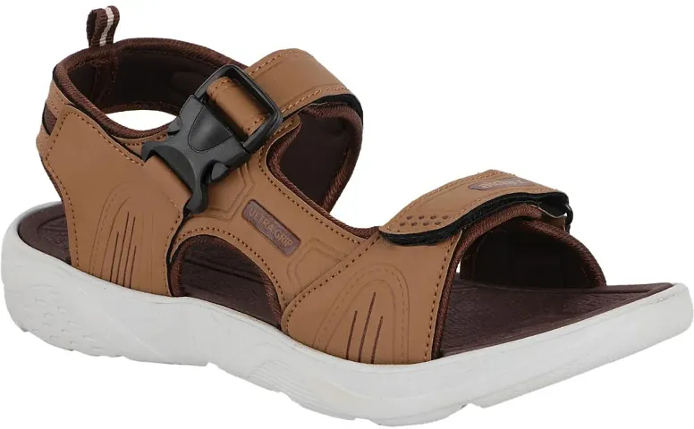 Georgues Comfy Stylish Black Comfortable Sports Sandals For Men