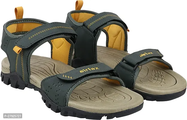 Stylish Green Comfortable Sports Sandals For Men-thumb0