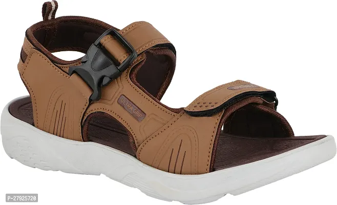 Stylish Tan Comfortable Sports Sandals For Men-thumb0