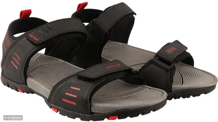 Stylish Black Comfortable Sports Sandals For Men-thumb0