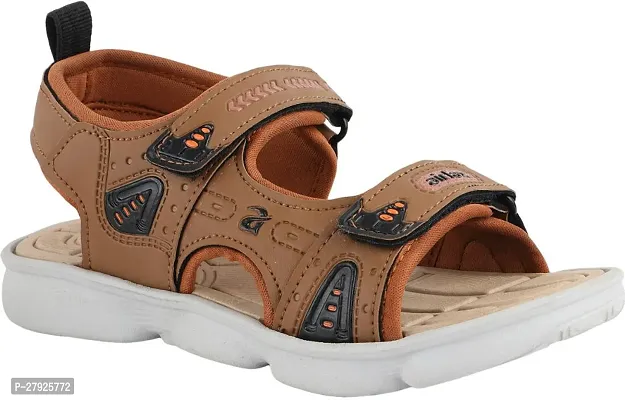 Stylish Tan Comfortable Sports Sandals For Men-thumb0