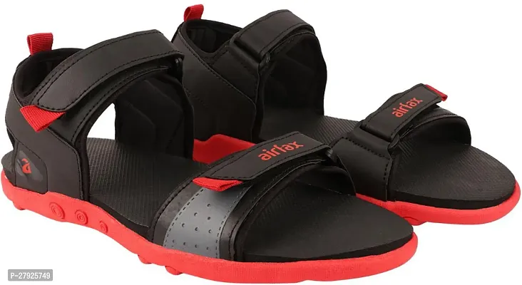 Stylish Black Comfortable Sports Sandals For Men-thumb0