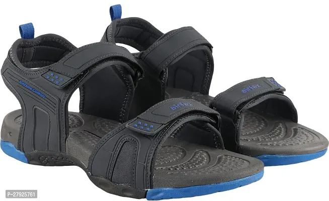 Stylish Grey Comfortable Sports Sandals For Men-thumb0