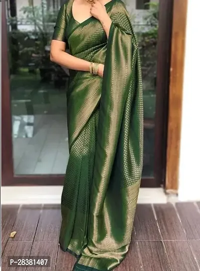 Stylish Art Silk Saree with Blouse piece for Women-thumb0