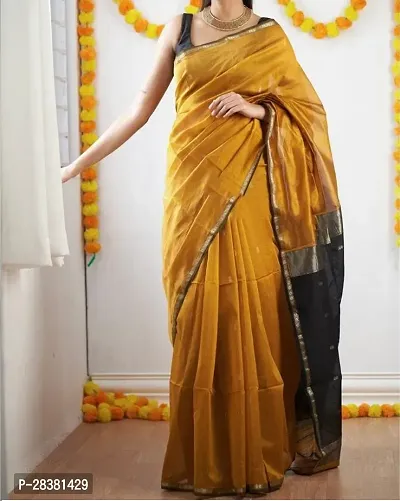 Stylish Art Silk Saree with Blouse piece for Women-thumb0