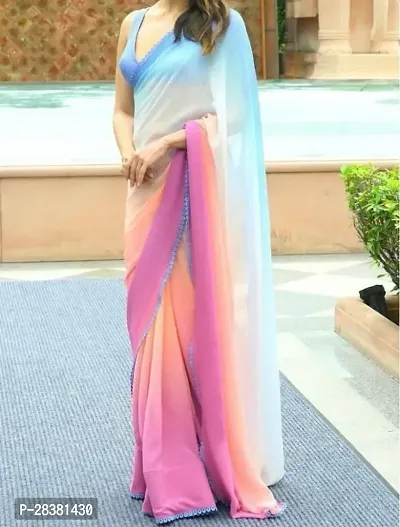 Stylish Art Silk Saree with Blouse piece for Women-thumb0