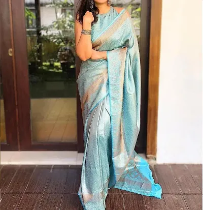 Stylish Art Silk Saree with Blouse piece for Women