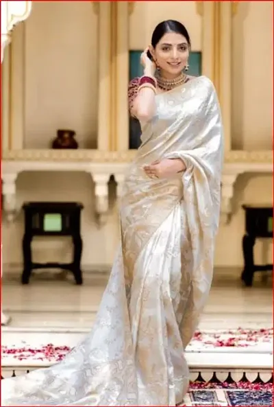 Elegant Art Silk Saree with Blouse piece 