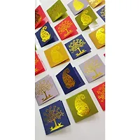 SATYAM KRAFT 50 Pcs Paper Small Traditional Printed Gift Tag for Notecards, Gifting, Anniversary, Christmas, Birthday Thanksgiving(6.5 x 0.2 x 6.5cm) ( Multicolor)-thumb1