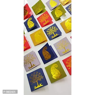 SATYAM KRAFT 50 Pcs Paper Small Traditional Printed Gift Tag for Notecards, Gifting, Anniversary, Christmas, Birthday Thanksgiving(6.5 x 0.2 x 6.5cm) ( Multicolor)-thumb2